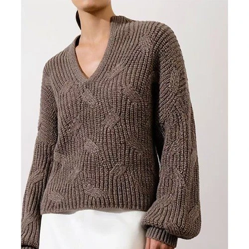 Balloon Sleeve Cable Knit Sweater Fall high quality Balloon Sleeve Cable Knit Sweater Fall high quality